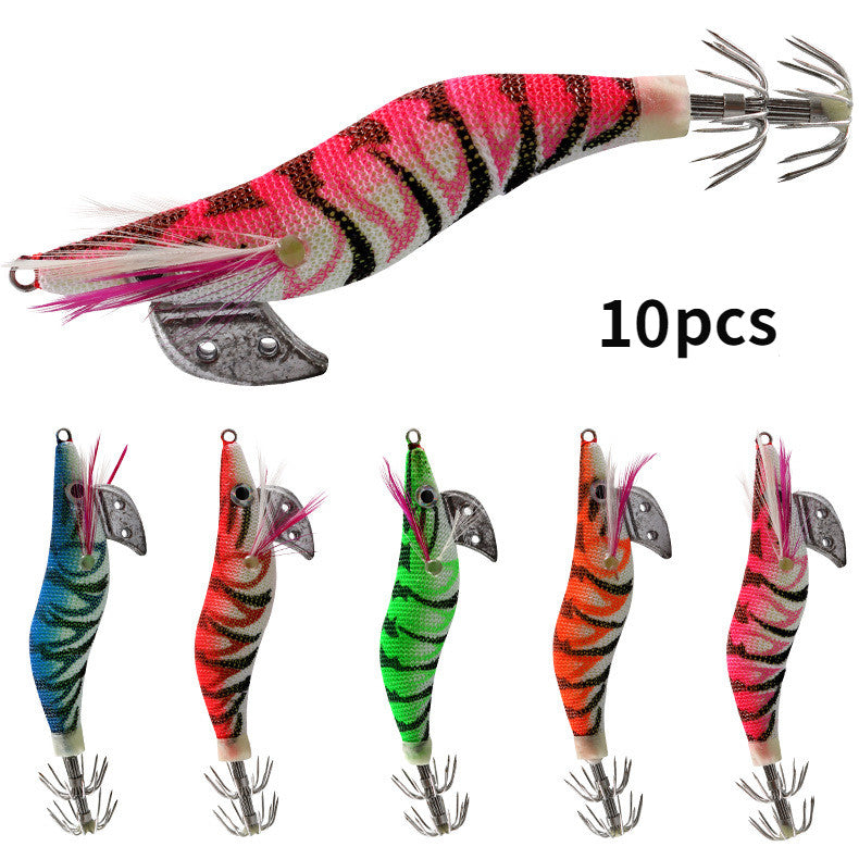 Luminous Saltwater Fishing Jigs Set - Glow in The Dark Squid Lures, Multiple Sizes