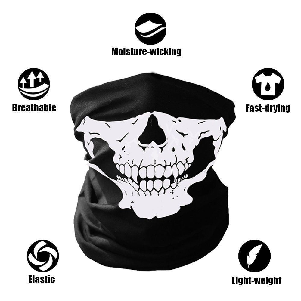 8 Pack Ghost Skull Face Masks for Motorcycle Ski Snow Sports