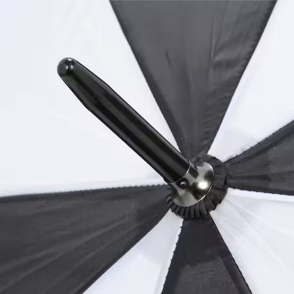 60 Inch Large Golf Rain Umbrella Black White for Golf Bag Protection