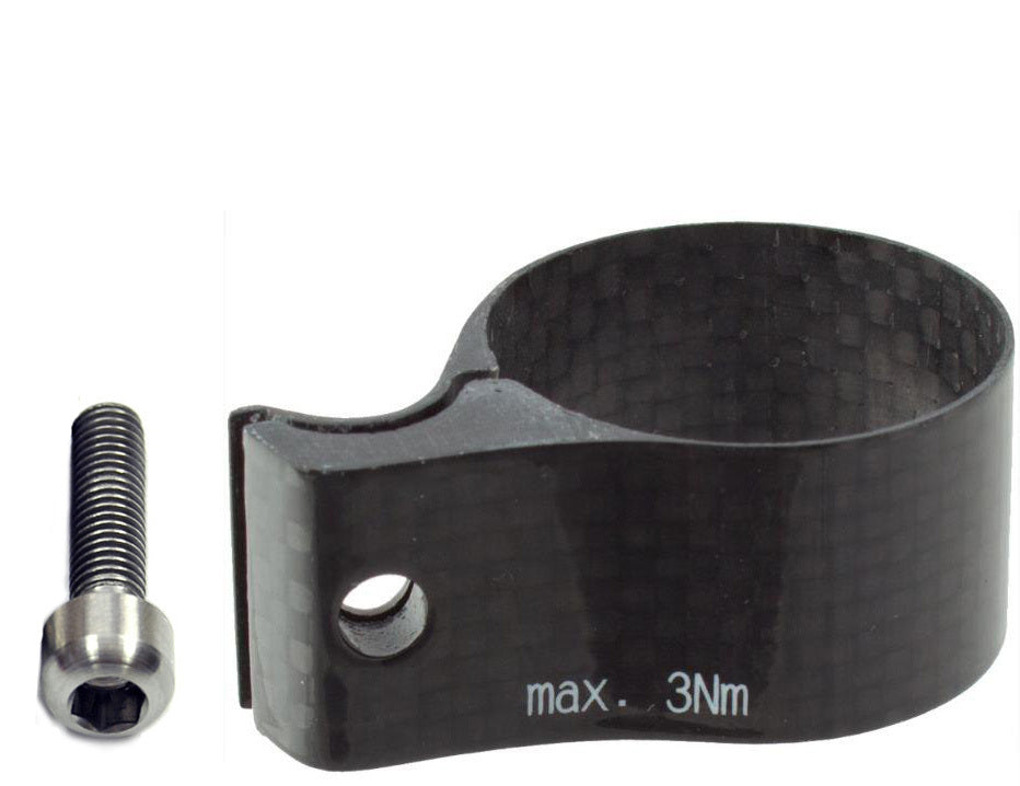 Lightweight Carbon Front Derailleur Adapter Clamp 31.8mm for Cycling