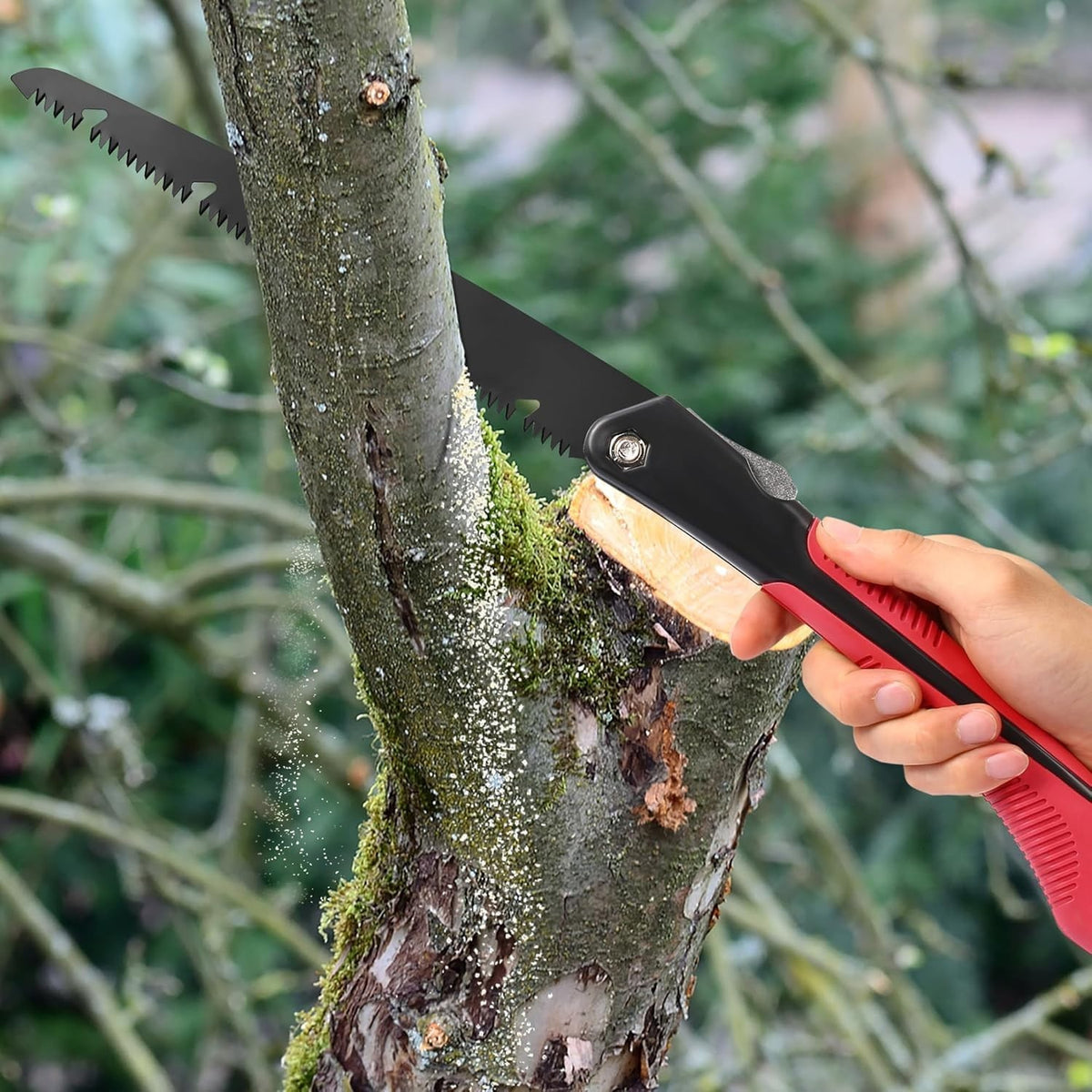 10-Inch Folding Camping Saw with High-Carbon Steel Blade and Teflon Coating