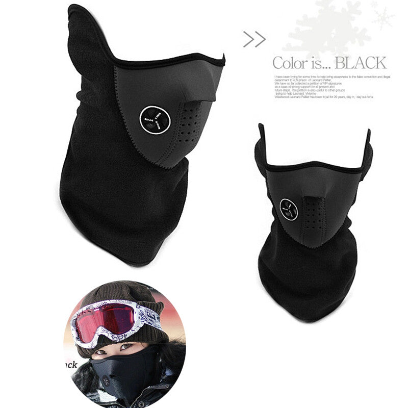 Neoprene Half Face Mask Ski Motorcycle Cycling Neck Warmer - Multiple Colors & Quantities