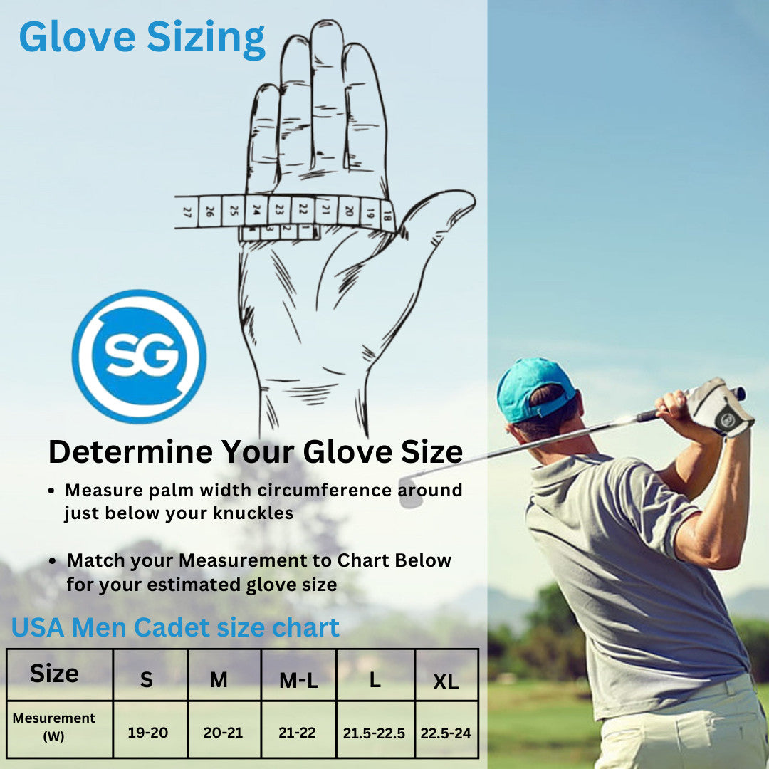 All Weather Golf Gloves Pack - Leather Palm & Breathable Fit