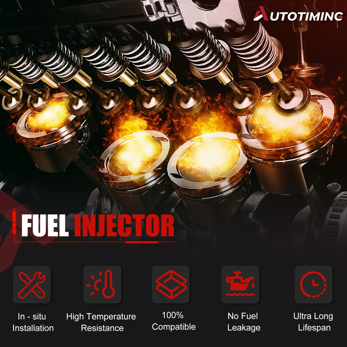 Fuel Injectors Set of 4 Compatible with 2001-2006 Audi A4 1.8L