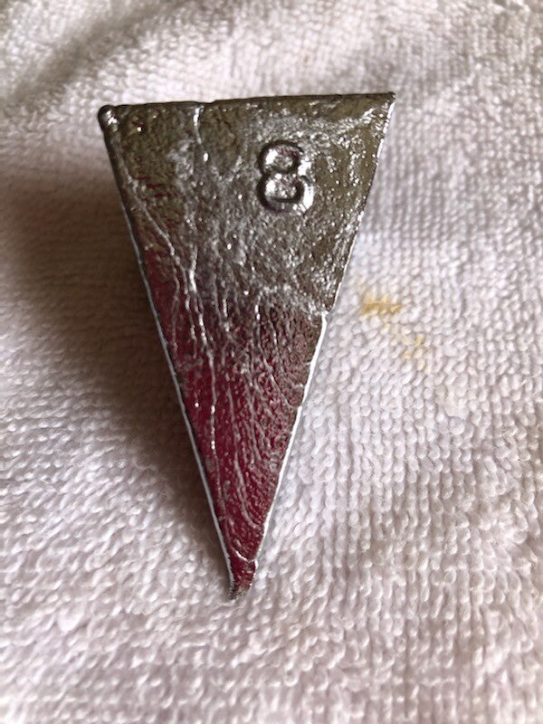 10-8oz Pyramid Fishing Sinkers with Brass Eyelets - 5 lbs, Free Shipping