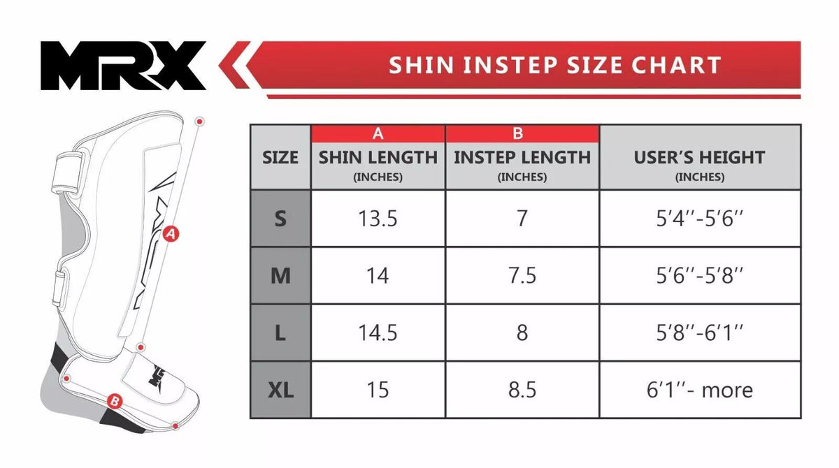 MMA Shin Guards Instep Pads with Extra Padding for Boxing Muay Thai Training