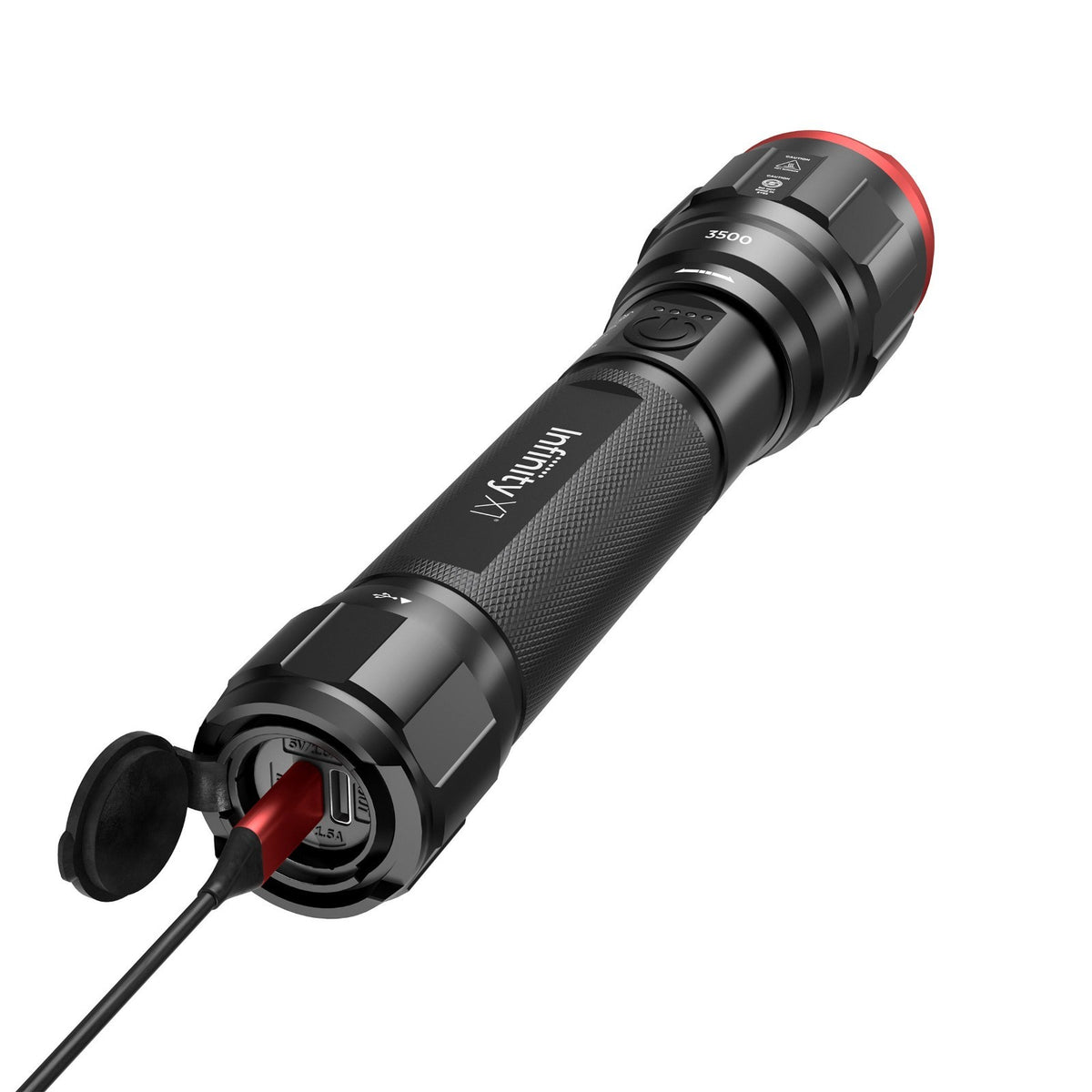Dual Power 3500 Lumen Focusing Flashlight 2-Pack - Rechargeable Outdoor LED