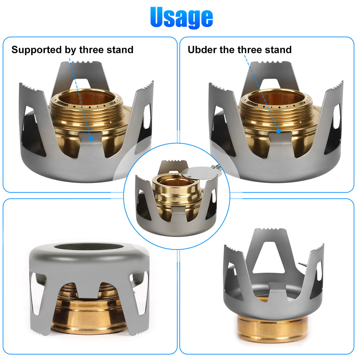 Portable Alcohol Camping Stove Burner for Backpacking Hiking Cooking