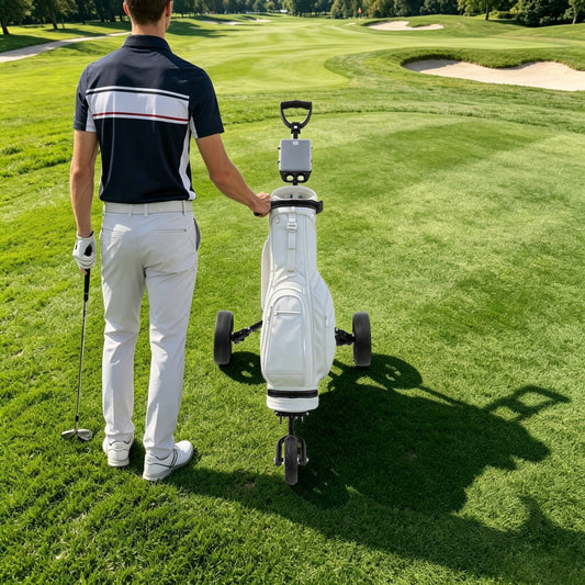 Foldable 3-Wheel Golf Push Cart 44Lbs Compact Lightweight Trolley