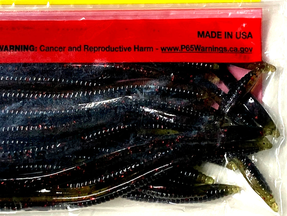 6-Inch Trick Worm Soft Plastic Bait for Fishing - 20 Count California 420