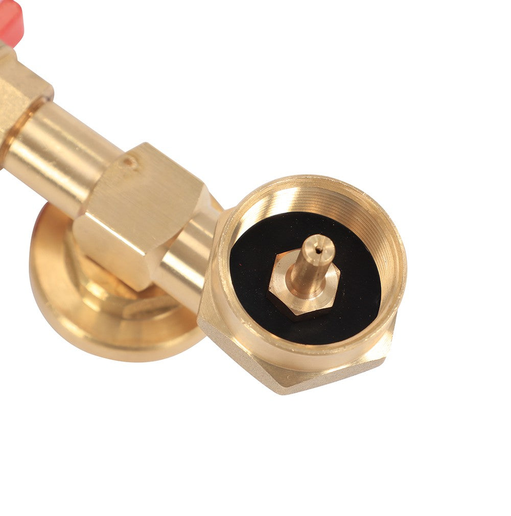 Propane Refill Adapter with Gauge and Control Valve for 1lb to 20lb Tanks