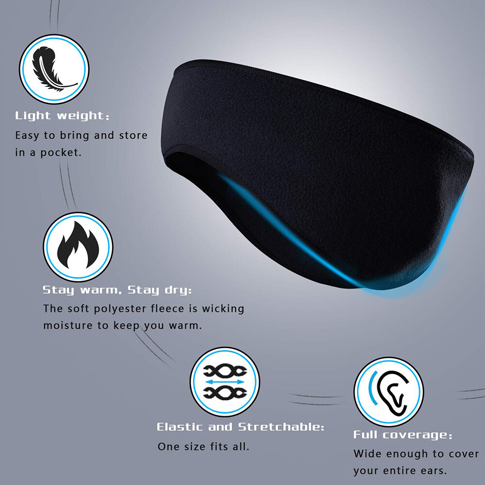 Winter Ear Warmer Headbands for Men Women Kids - Fleece Ski & Outdoor Gear