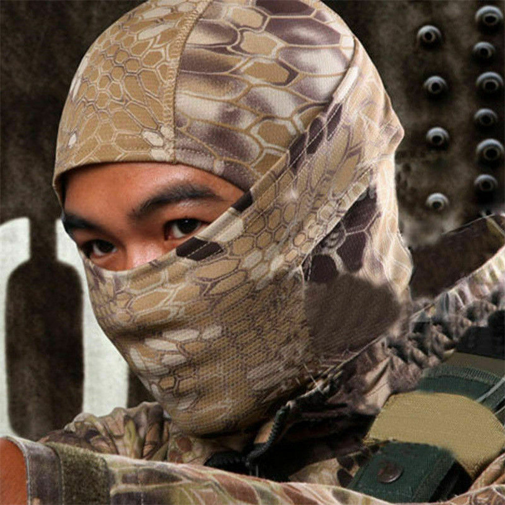 Men's Tactical Full Face Mask Outdoor Army Balaclava Breathable Helmet