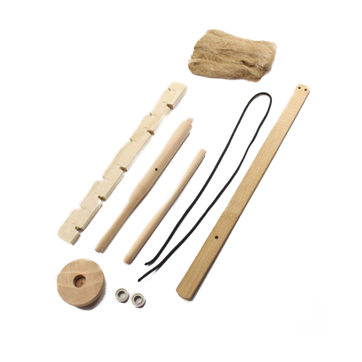 Primitive Fire Starter Kit with Wood Bow Drill for Camping & Survival