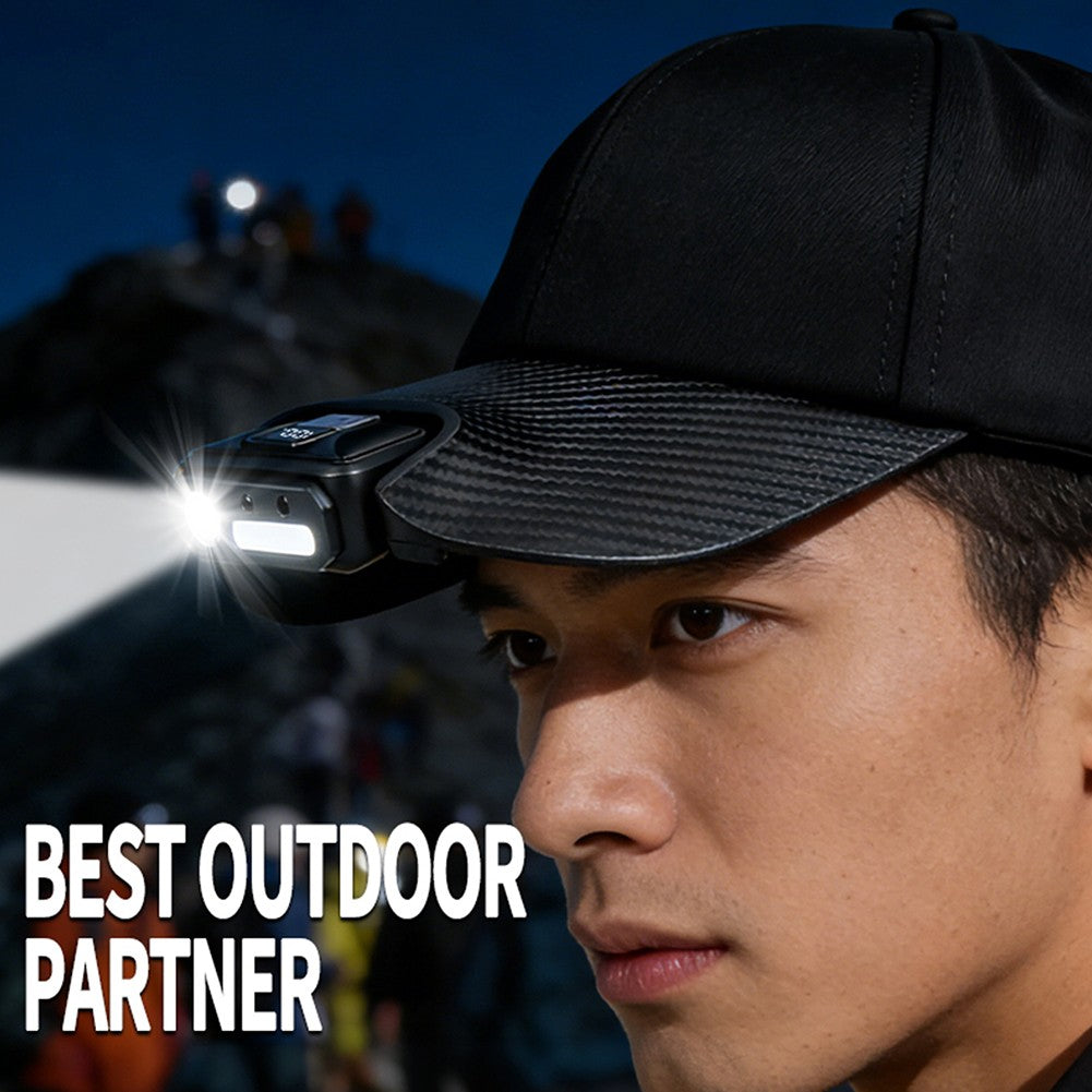 Rechargeable LED Baseball Cap with Headlight for Camping Running Outdoor