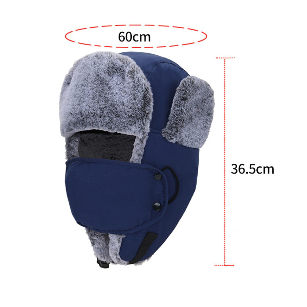 Unisex Winter Windproof Earflap Hat with Face Mask for Snow & Skiing