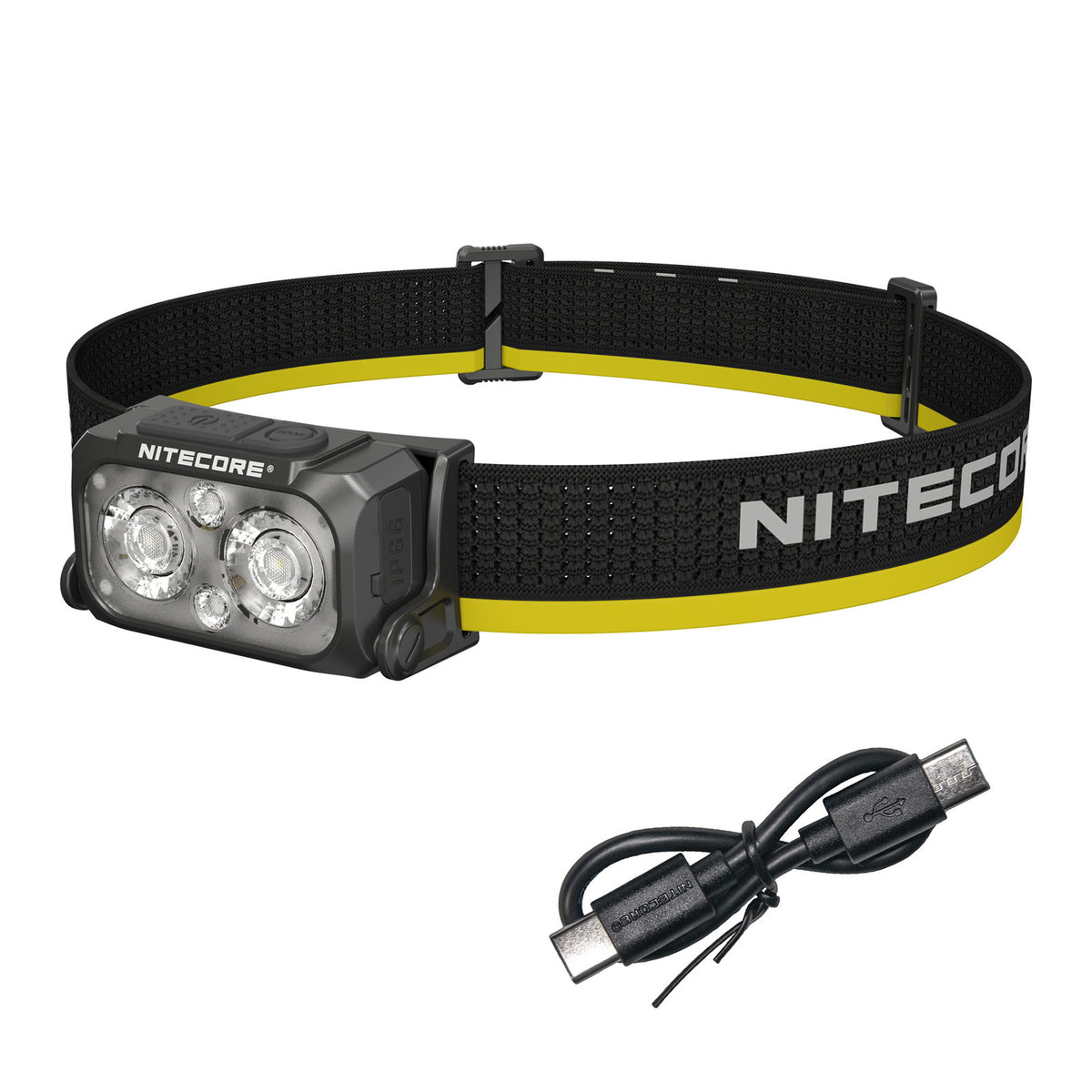 Rechargeable Headlamp with Multi-Color Temperatures - 400 Lumens, USB-C, Outdoor & Camping Light