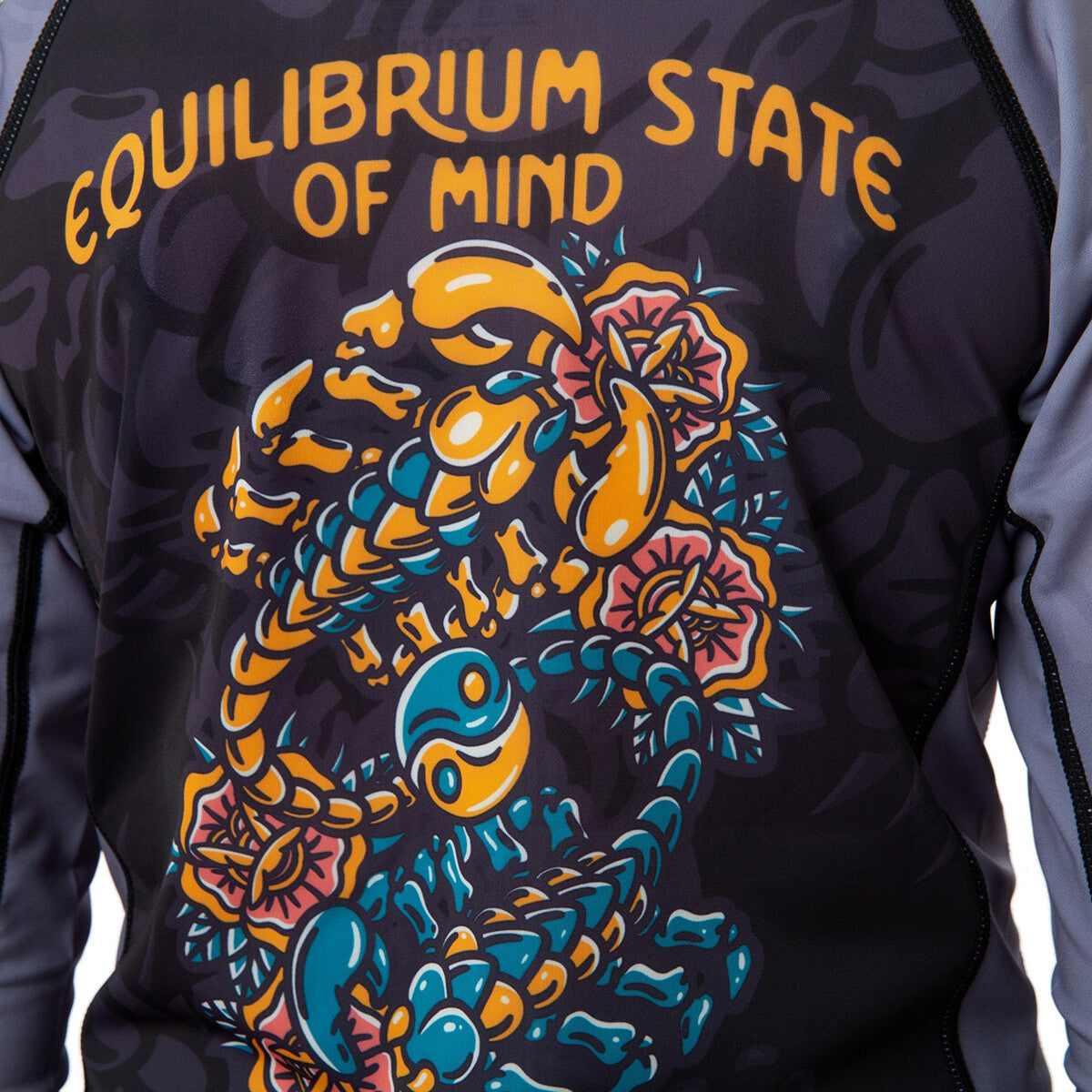 Kids Recycled Long Sleeve Rashguard for Jiu-Jitsu - Gray