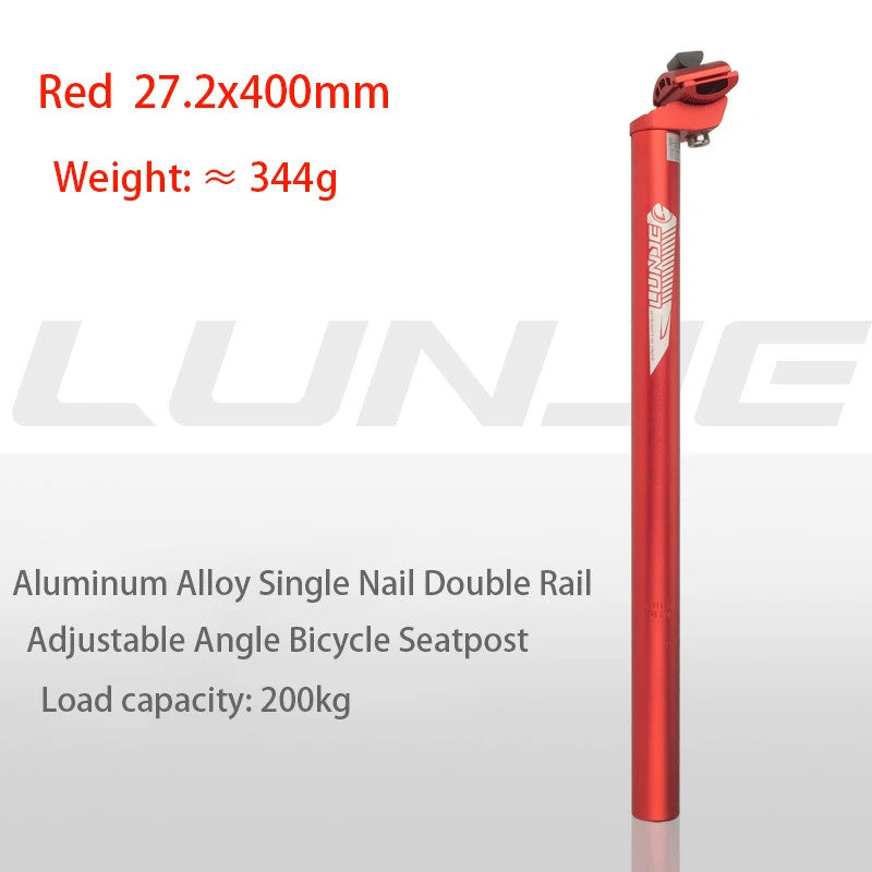 Aluminum Alloy Bicycle Seatpost 400mm MTB Mountain Bike Compatible Sizes