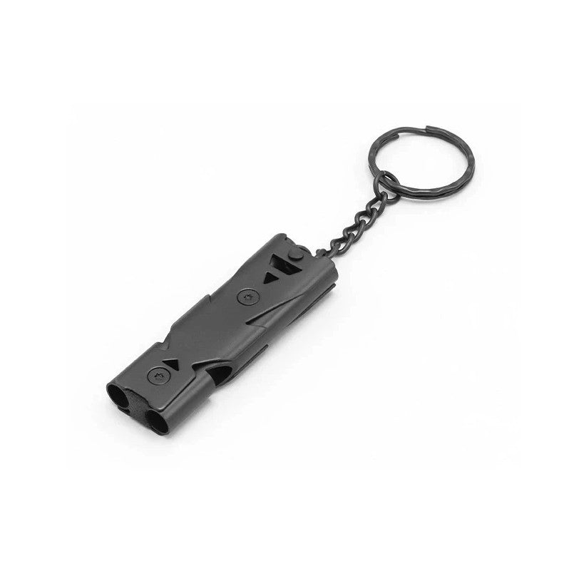 Emergency Survival Whistle 150DB Double Tube Steel Rescue Tool Compact & Loud