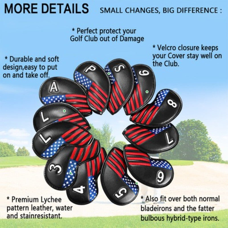 Universal Fit Golf Iron Head Covers for All Major Clubs - Perfect for Golfers