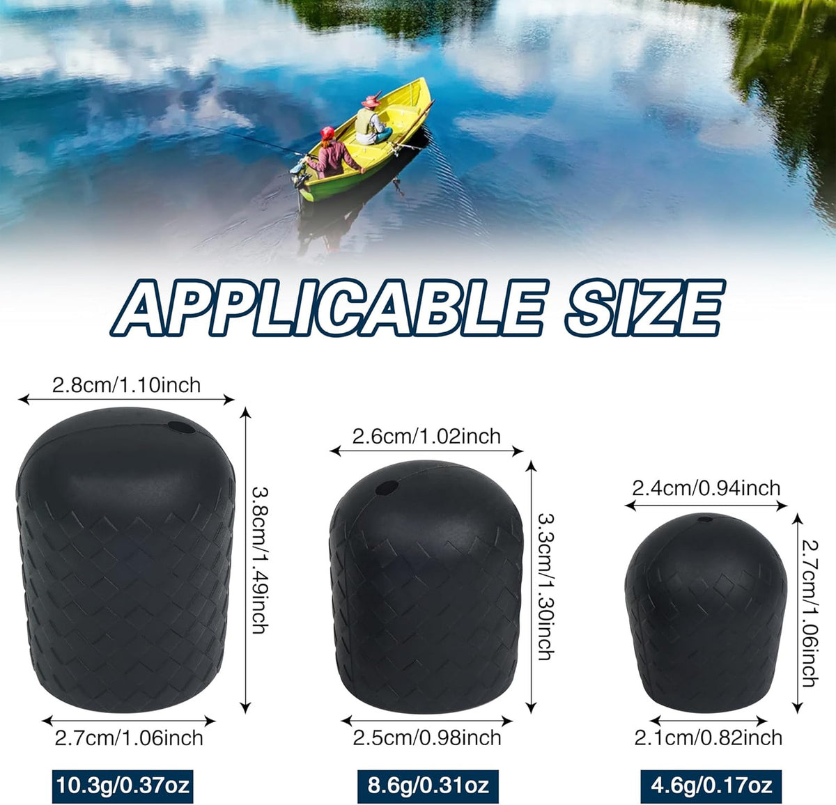 Fishing Rod Butt Cap Silicone Cushion End Seat Protector - Waterproof & Durable