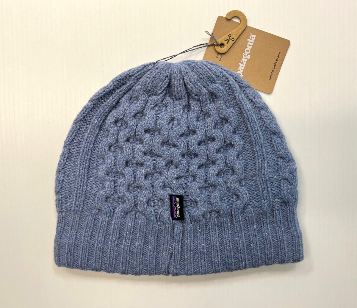 Patagonia Coastal Cable Beanie Recycled Wool & Nylon Hat - Barnacle Blue