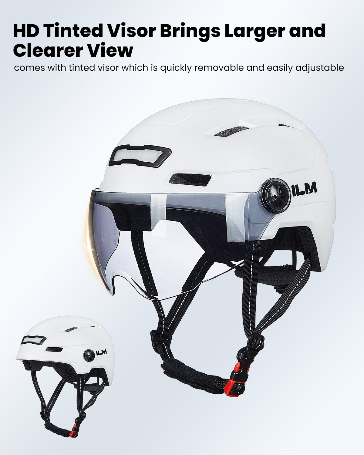 Bike Cycling Helmet with USB Rechargeable LED Lights for Men Women