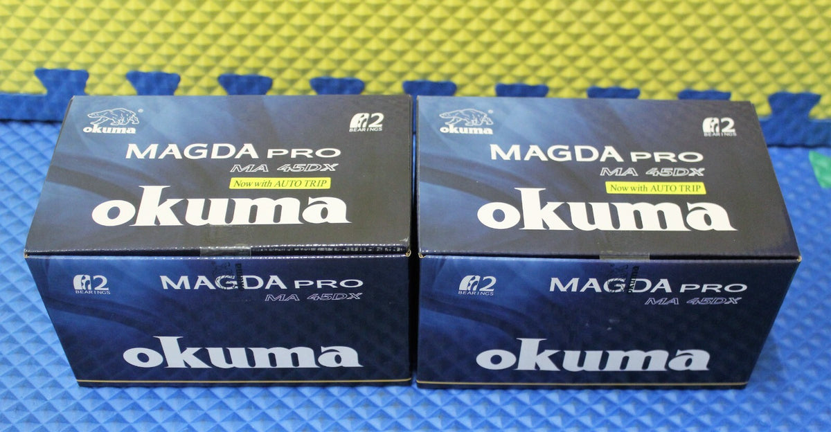 Okuma Magda Pro Line Counter Trolling Reel 2-Pack MA 45DX Saltwater Fishing