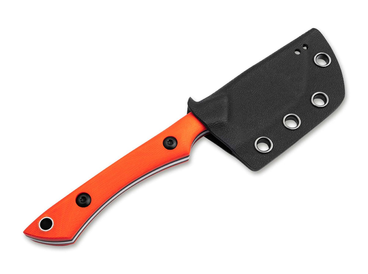 Orange Fixed Blade Hunting Knife 2.36 Inch Stainless Steel Outdoor Knife