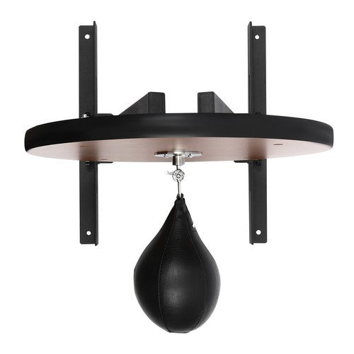 Wall-Mounted Speed Bag Platform for Boxing Training Adjustable Height Black Steel