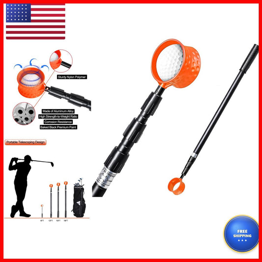 15ft Telescoping Golf Ball Retriever with Rust-Resistant Aluminum & Stainless Steel