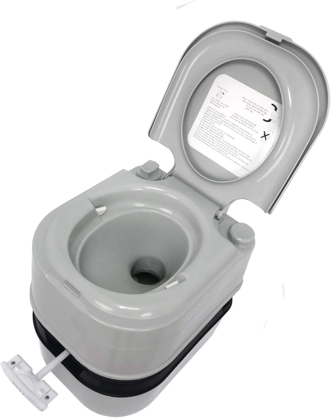 Portable Camping Toilet with 6.3 Gallon Flush Tank - Travel Commode