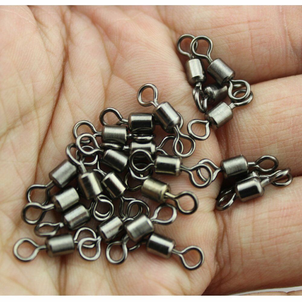 Fishing Swivels Assortment - 50 or 100 Pieces, Multiple Strengths & Sizes