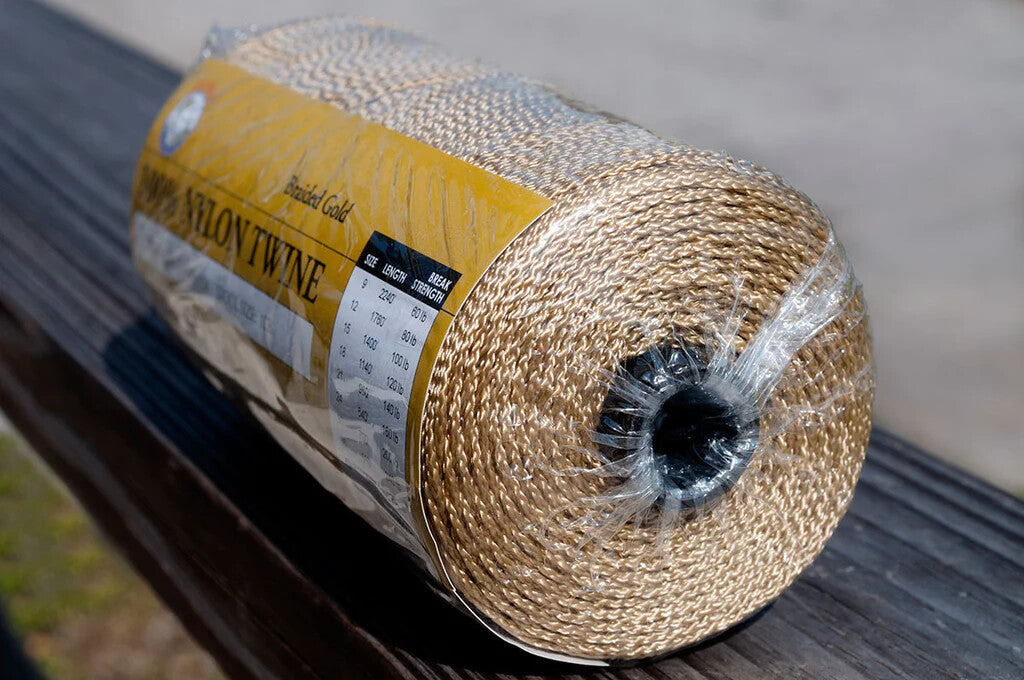 Gold Braided Nylon Twine - Multiple Sizes for Fishing, Crafts, Gardening