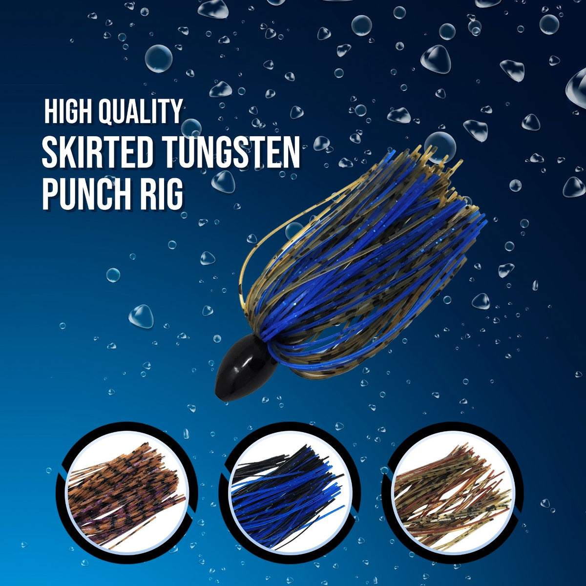 Heavy Cover Fishing Weights - Tungsten Punch Rig Weights for Bass Fishing