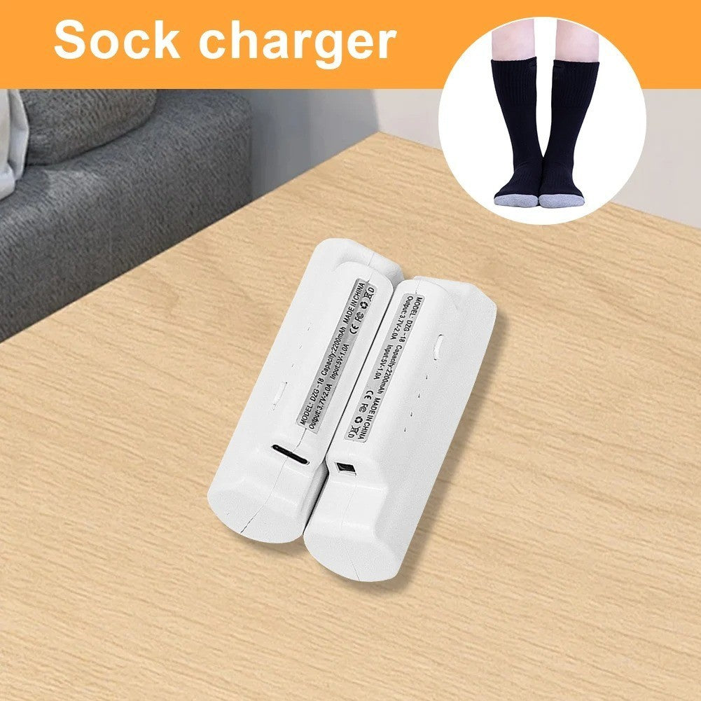 Rechargeable Heated Socks for Winter Sports - Warm & Waterproof
