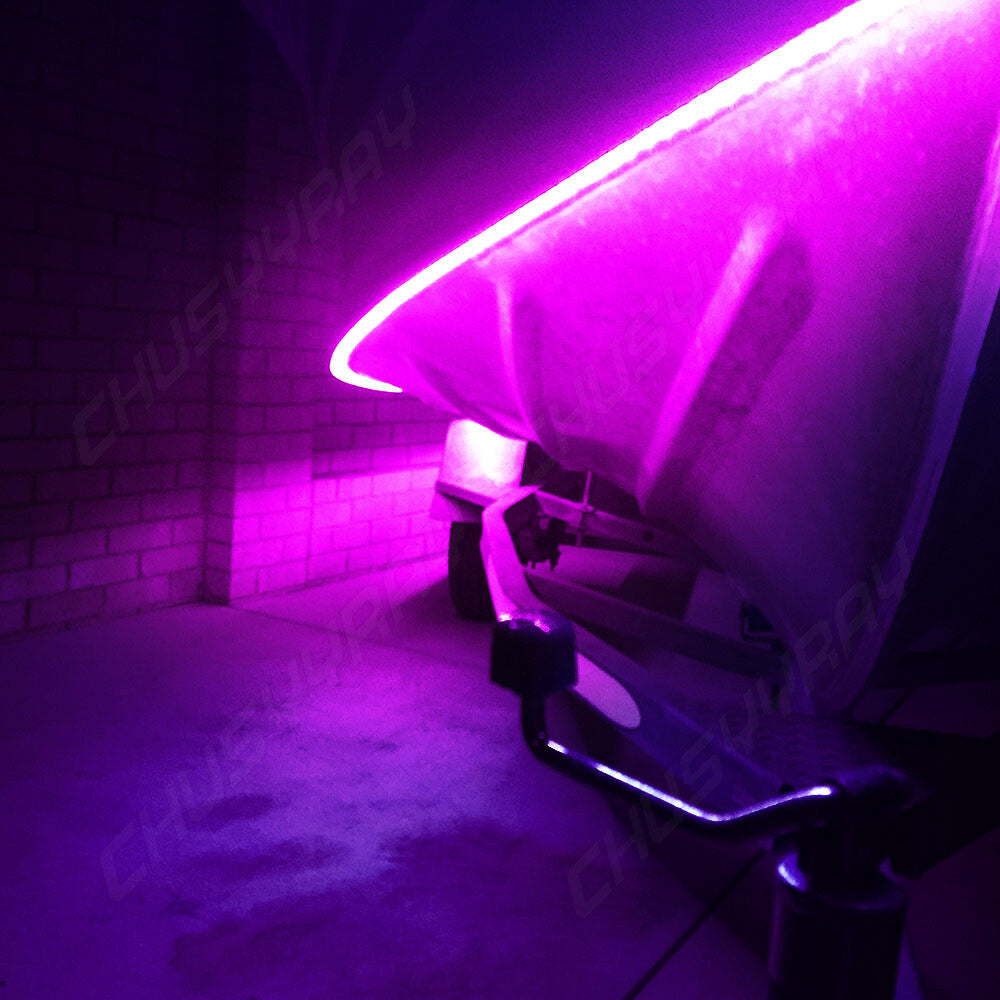 16ft LED UV Night Fishing Light Strip Waterproof Purple UV & White LED