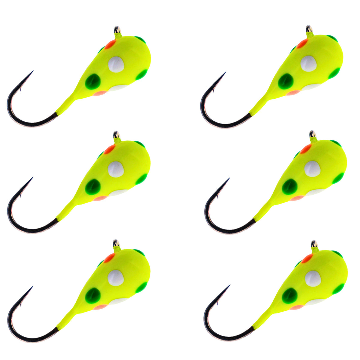Ice Fishing Jigs Tungsten Lures for Panfish Crappie Perch Glow-Effect