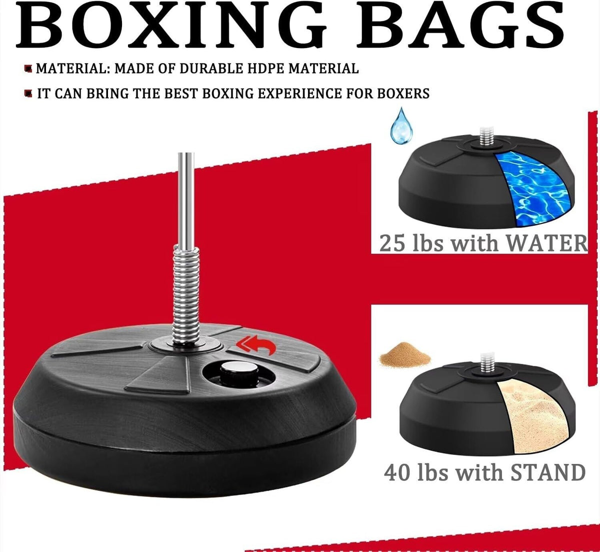 Adjustable Punching Bag with Stand for Boxing & Fitness Training