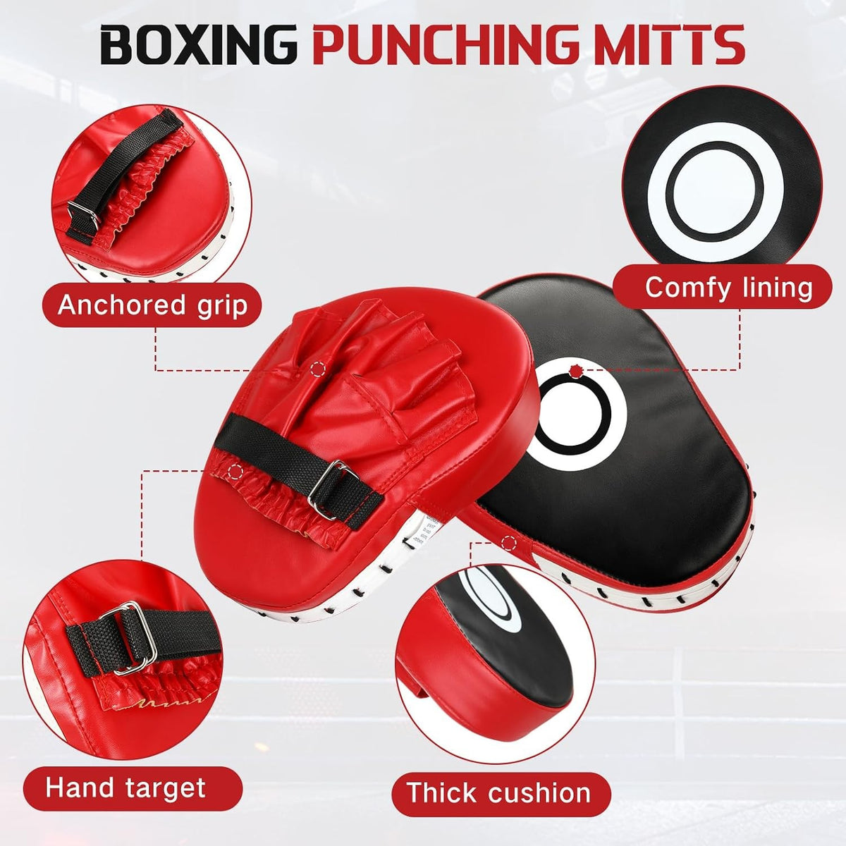 Kids Boxing Gloves and Punching Mitts Set 6oz Curved Training Gear