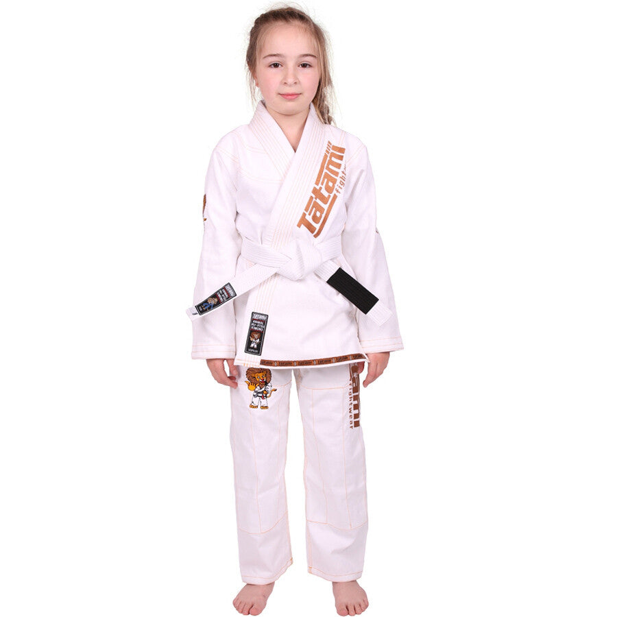 Kids Animal BJJ Gi - Fun Childrens Martial Arts Uniform, White