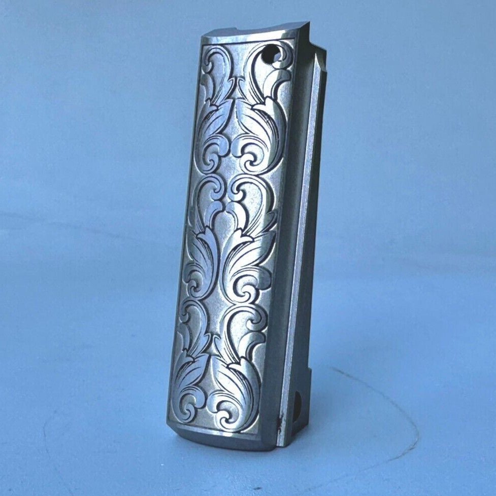 1911 Full Size Mainspring Housing Engraved Stainless Steel for 1911 Pistols