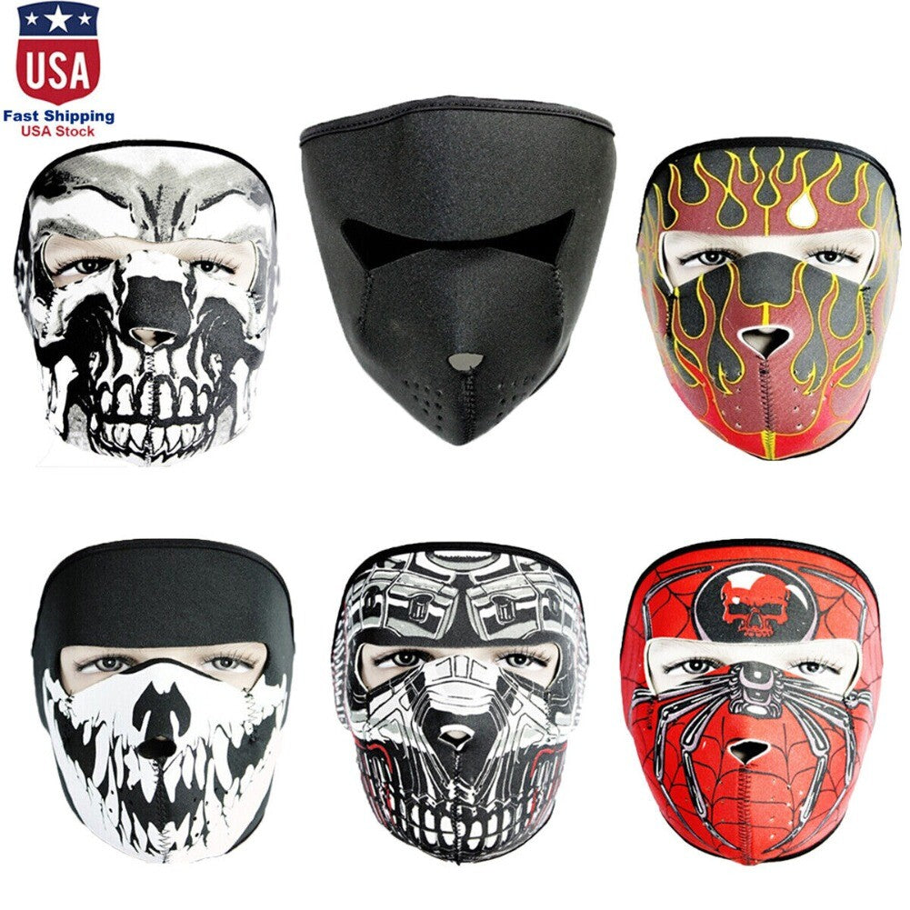 Neoprene Face Mask for Cycling Motorcycle Skiing with Character Pattern