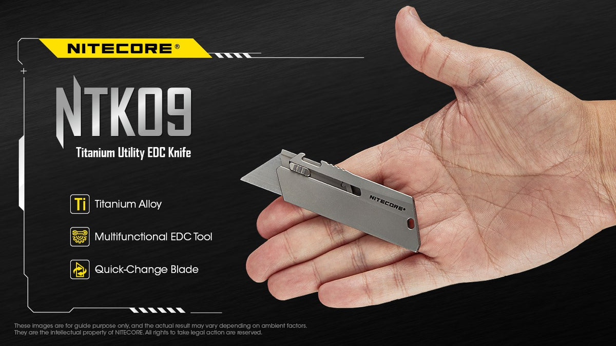 Titanium Utility EDC Knife with Bottle Opener, Compact & Lightweight