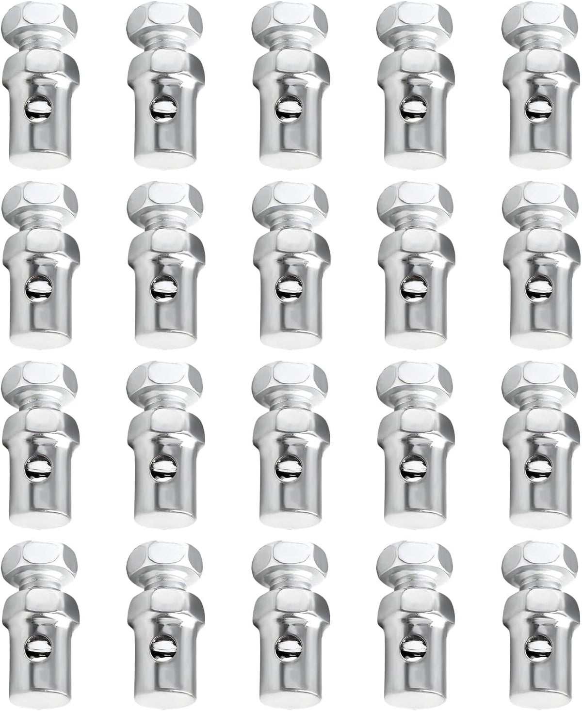 20 PCS Throttle Brake Cable Ends for Bikes and Motorcycles - Silver