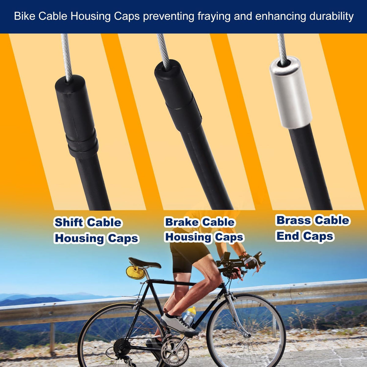 Bike Brake Cable & Housing Kit, Mountain & Road Bicycle Repair Set