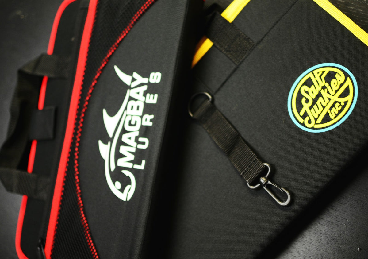 Fishing Tackle Bag for 25 Jigs - Red Waterproof Lure Storage Bag