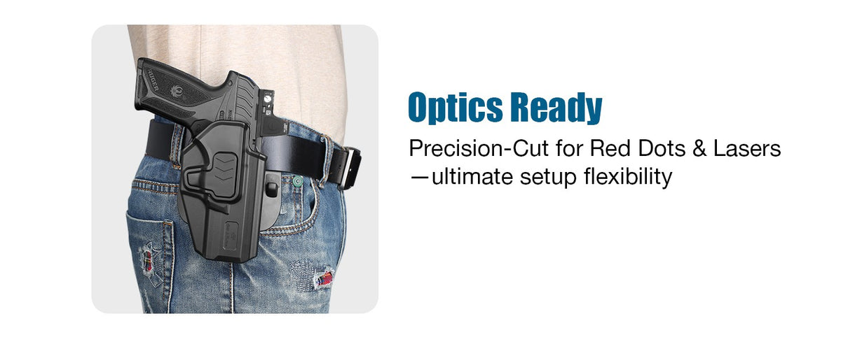 Level II Index Finger Release OWB Polymer Holster for Ruger Security 9 Standard