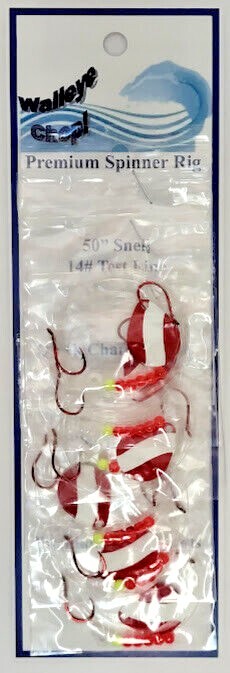 Walleye Spinner Harness Set with 6 Rigs, Twin Blade, 50 Inches